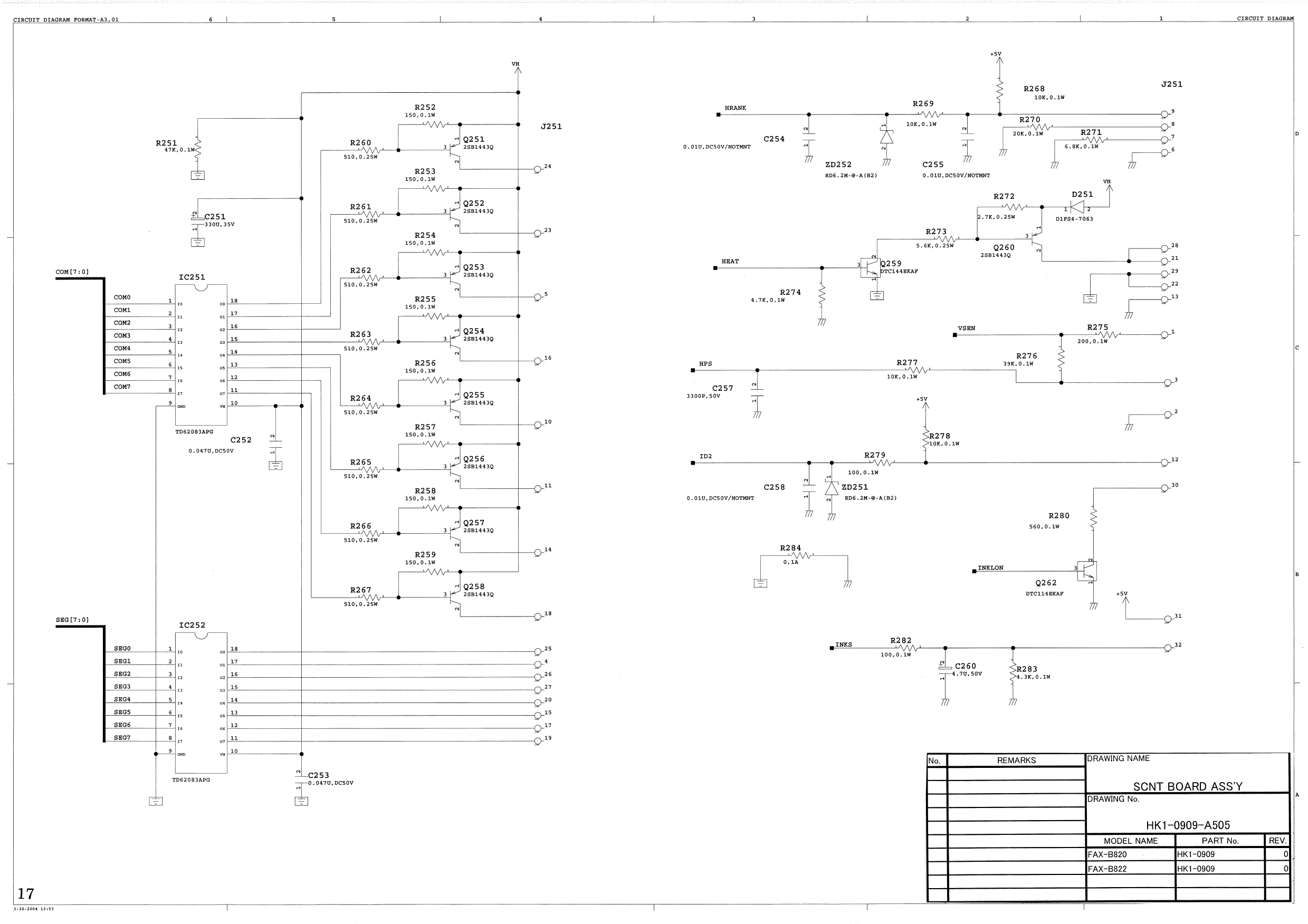 Canon FAX B820 B822 B840 Circuit Diagram-6